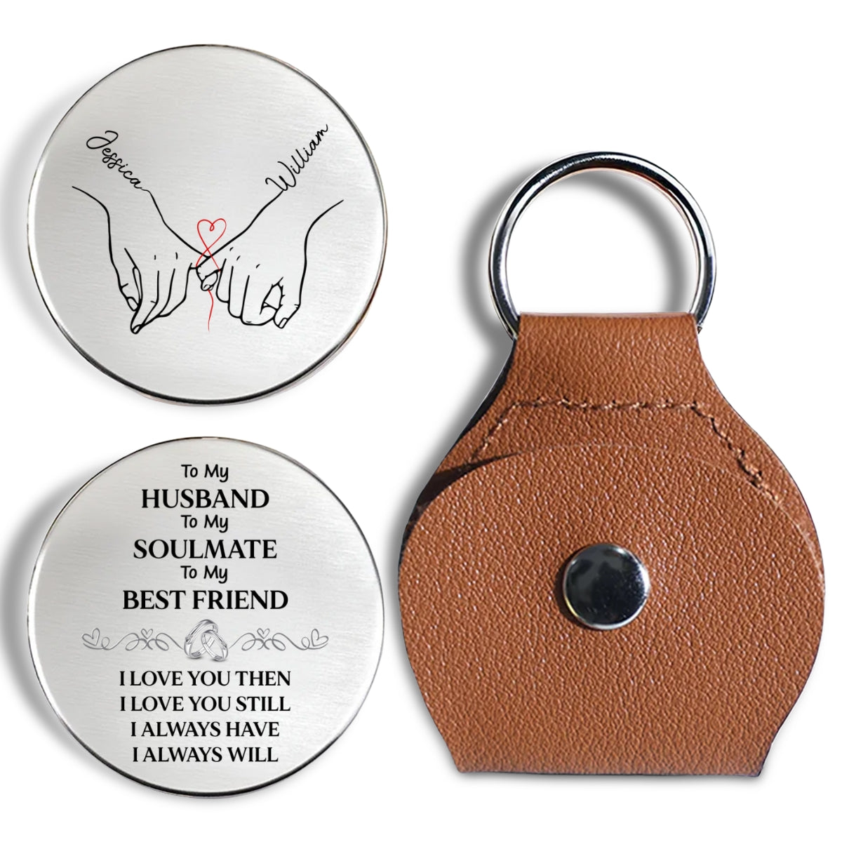 To My Husband Soulmate Best Friend - Personalized Custom Pocket Hug