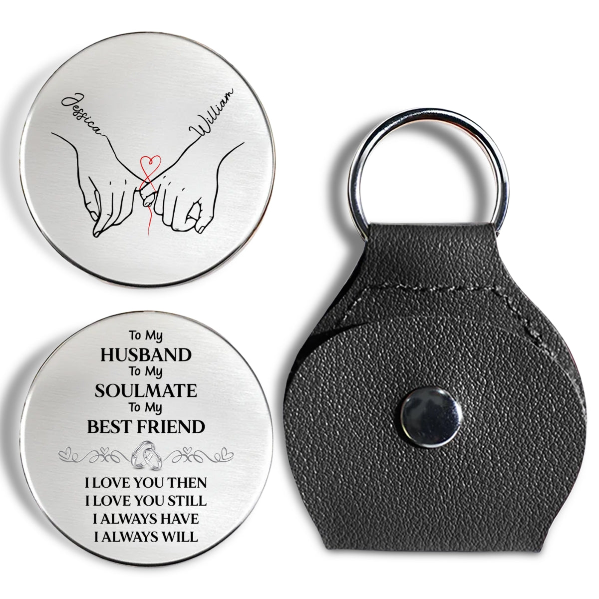 To My Husband Soulmate Best Friend - Personalized Custom Pocket Hug