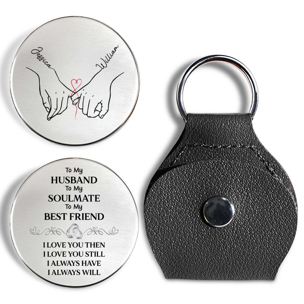 To My Husband Soulmate Best Friend - Personalized Custom Pocket Hug