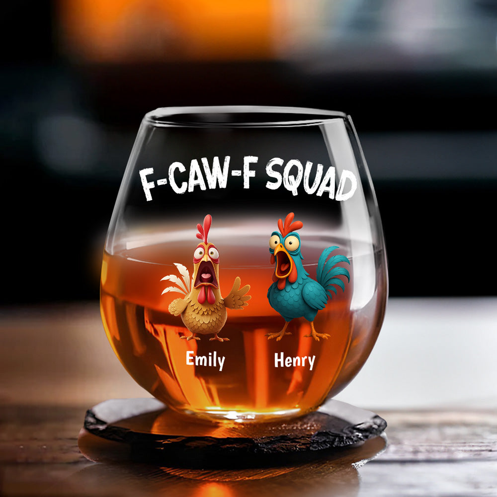 FCAWF Squad - Personalized Custom Wine Glass