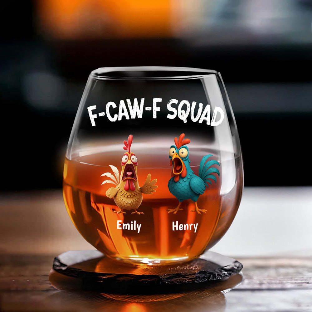FCAWF Squad - Personalized Custom Wine Glass