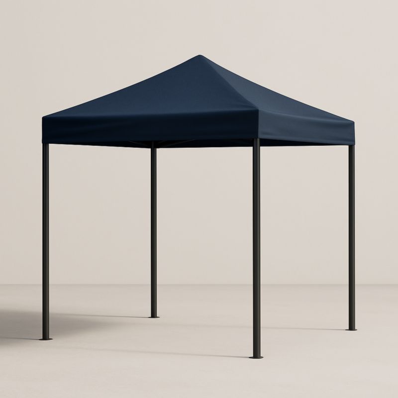 Tenda pieghevole 3x3 m con struttura in acciaio e tessuto in poliestere, colore blu-Kelonival