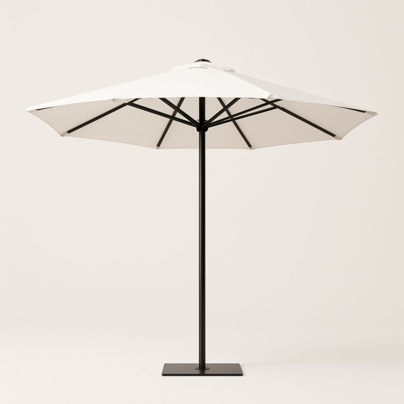Ombrellone Bianco in Poliestere e Alluminio 300 cm-Kelonival