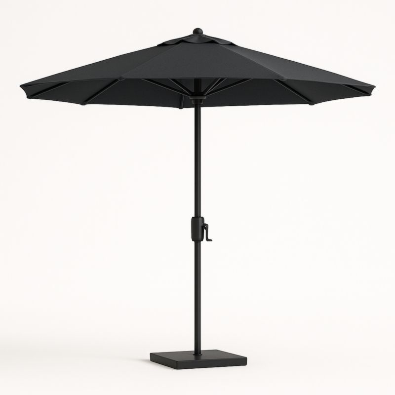 Ombrellone da Giardino in Poliestere Nero Ø300 cm-Kelonival