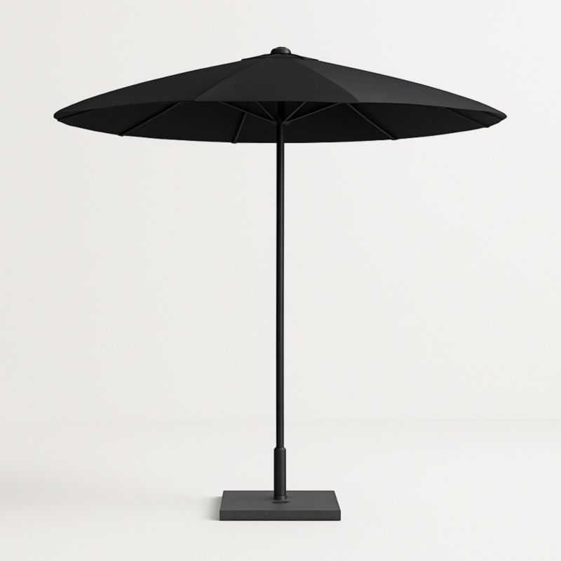 Ombrellone da 3 m in alluminio nero con tessuto in poliestere-Kelonival