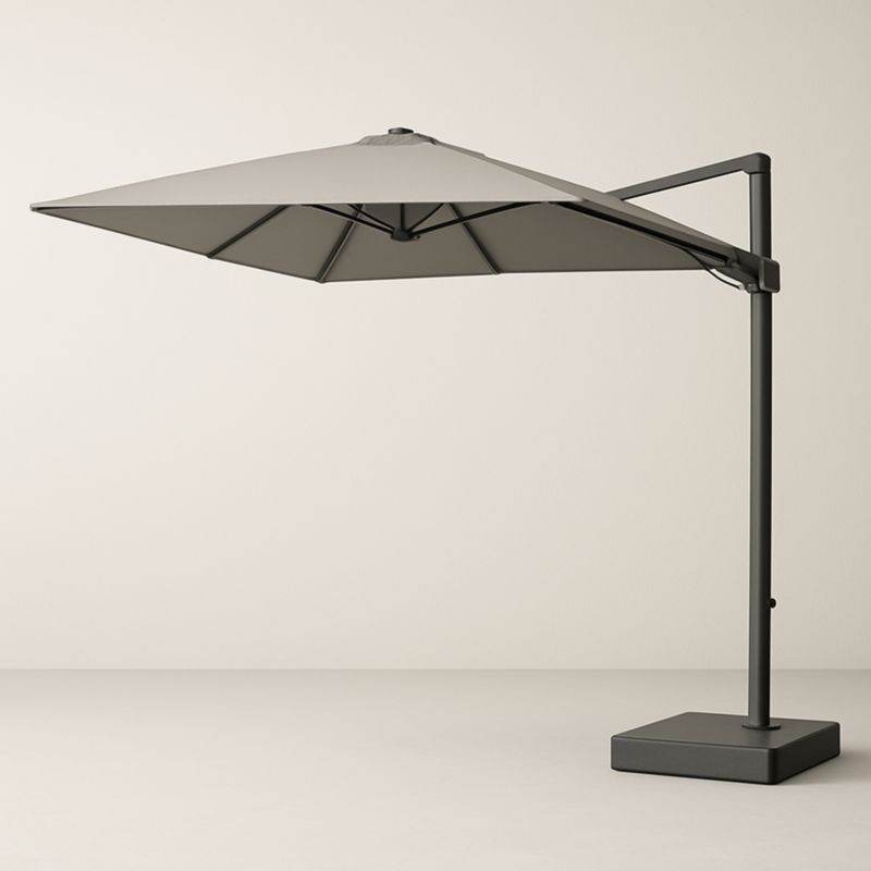 Ombrellone 3x3 m in alluminio con telo in poliestere grigio-Kelonival