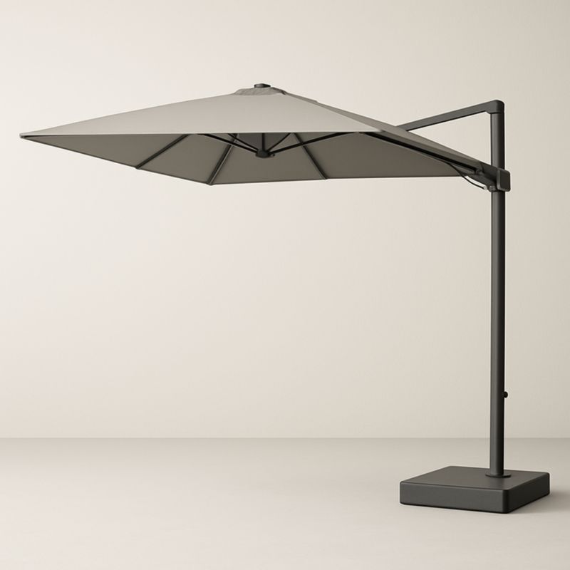 Ombrellone 3x3 m in alluminio con telo in poliestere grigio-Kelonival