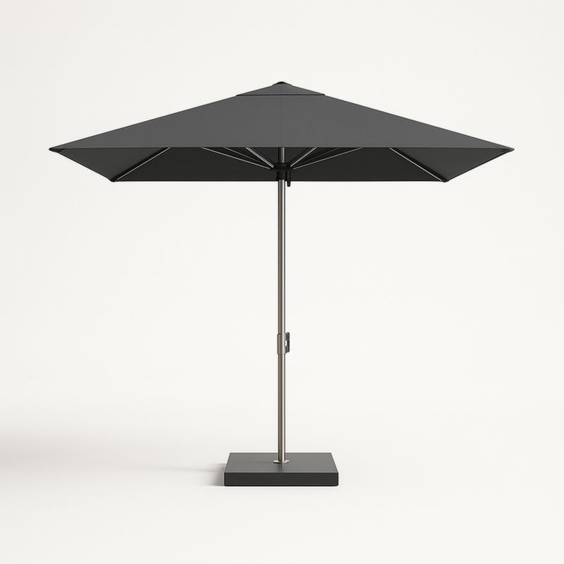 Ombrellone nero in acciaio con tessuto in poliestere, 300x200 cm-Kelonival