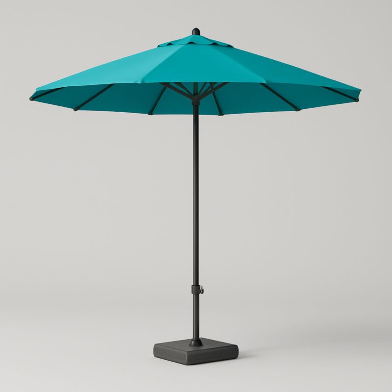 Ombrellone color turchese in alluminio e poliestere-Kelonival