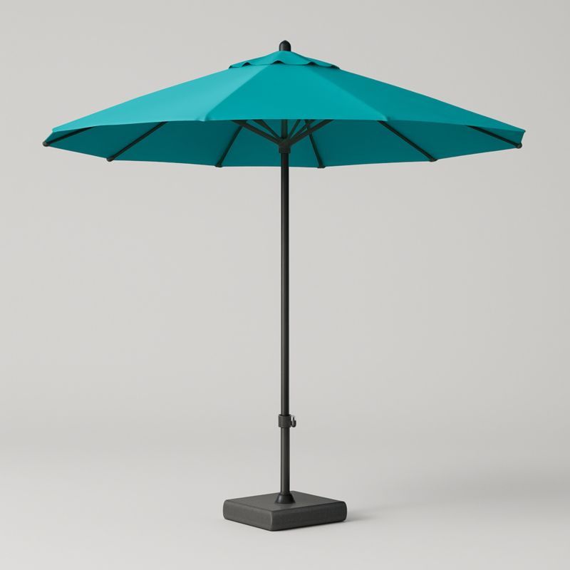 Ombrellone color turchese in alluminio e poliestere-Kelonival