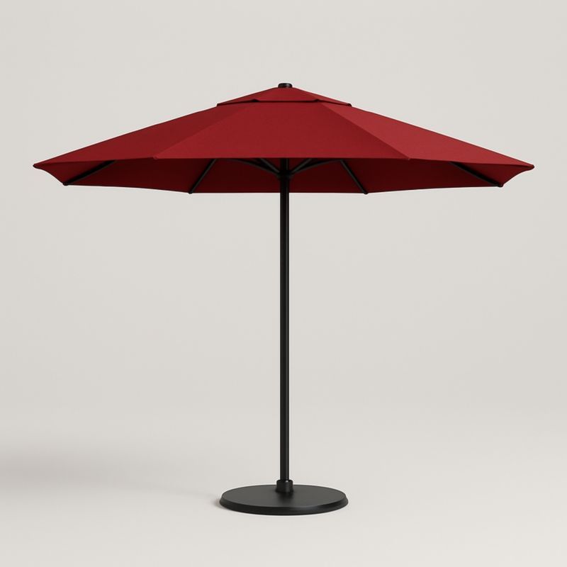 Ombrellone rosso in poliestere, diametro 300 cm-Kelonival