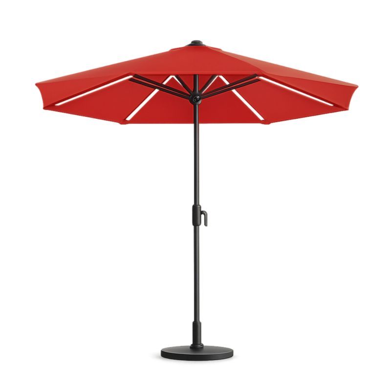 Ombrellone rosso in poliestere con struttura in alluminio-Kelonival