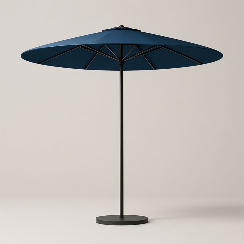 Ombrellone blu in poliestere con struttura metallica, 300 cm-Kelonival