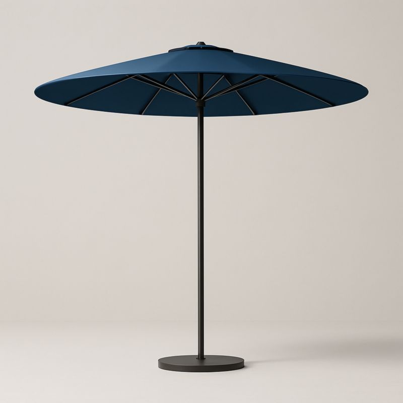 Ombrellone blu in poliestere con struttura metallica, 300 cm-Kelonival