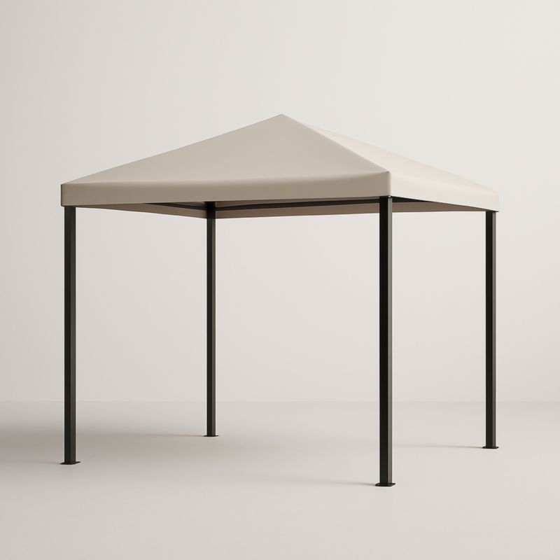 Tenda beige con struttura in acciaio-Kelonival