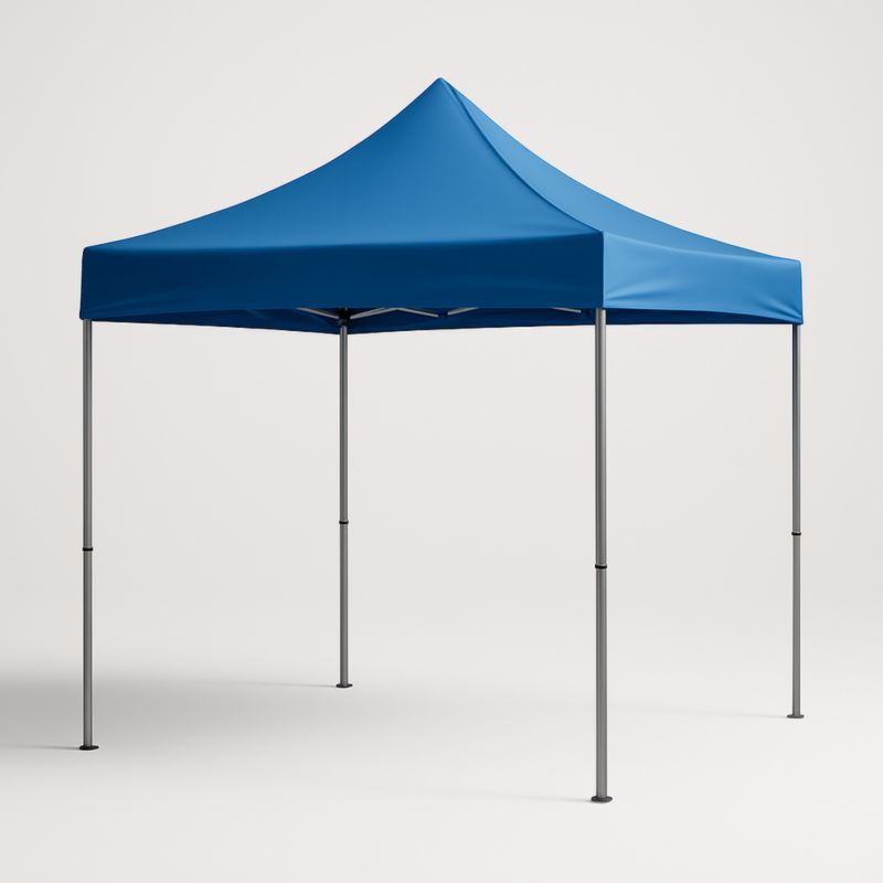 Tenda pieghevole 3x3 m in poliestere blu con struttura in acciaio-Kelonival