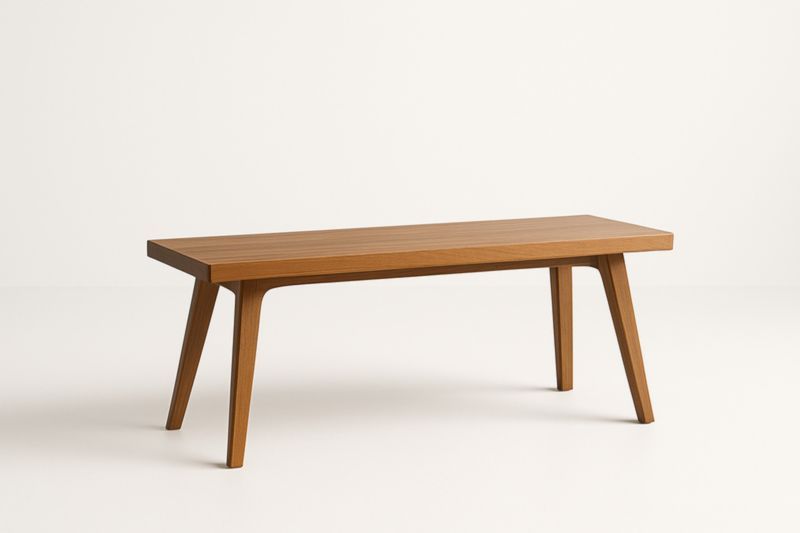 Table Basse Rectangulaire en Bois de Chêne 120x60x45 cm