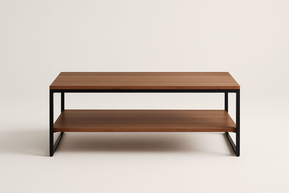 Table basse avec structure en MDF, dimensions 110×55×45 cm