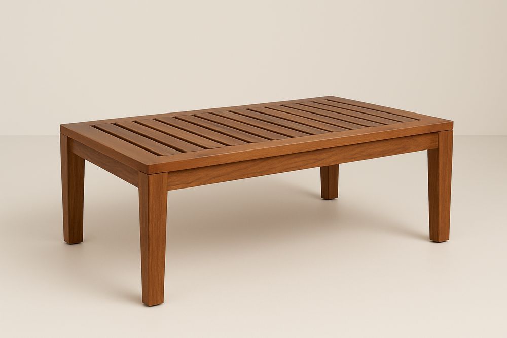 Table basse en teck massif 120x60x40 cm