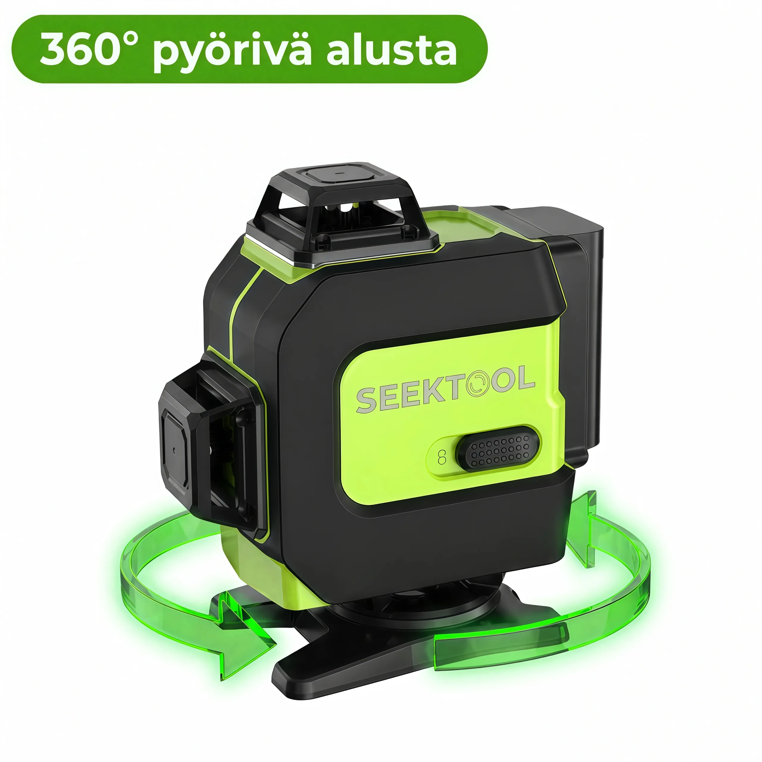 SEEKTOOL LX360 Pro 4 × 360° vihreä ristilinjalaser