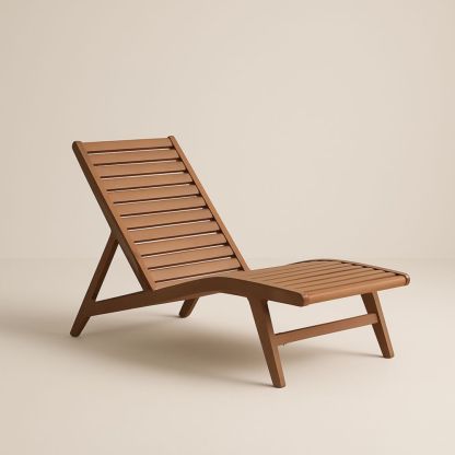 Chaise Longue de Jardin en Polymère Marron 190 cm x 70 cm x 35 cm-Selorivta