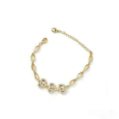 Heart-shaped teardrop bracelet