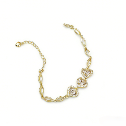 Heart-shaped teardrop bracelet