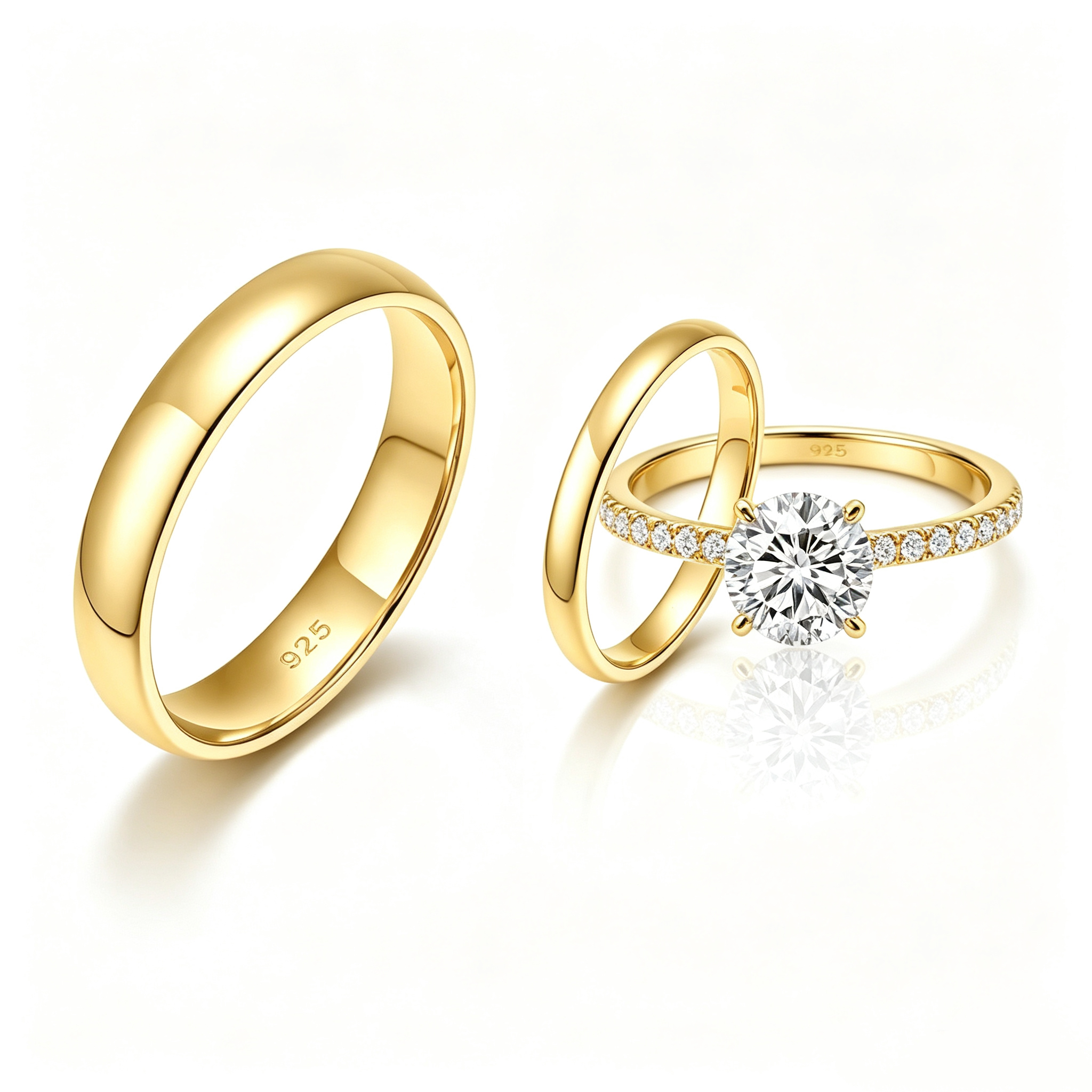 Eternity Wedding Couple Rings | 925 Sterling Silver