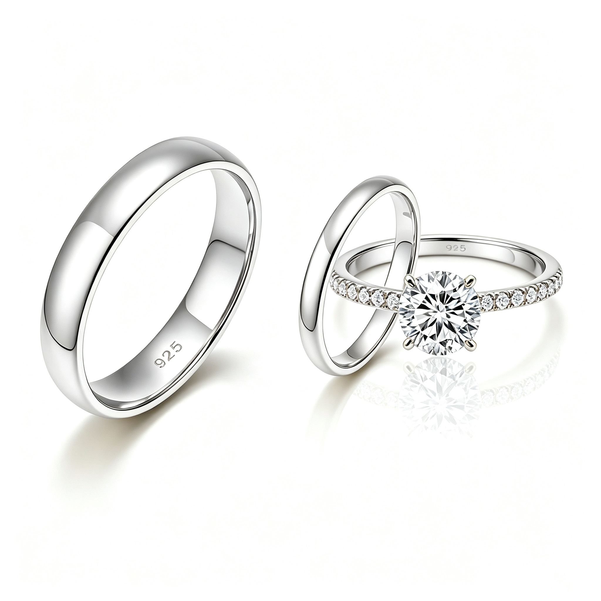 Eternity Wedding Couple Rings | 925 Sterling Silver