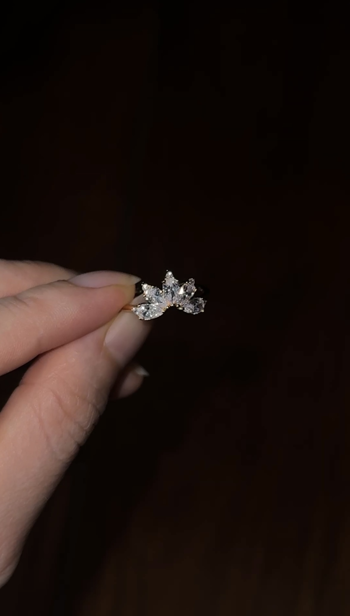 Zuri Vintage court-style crown ring