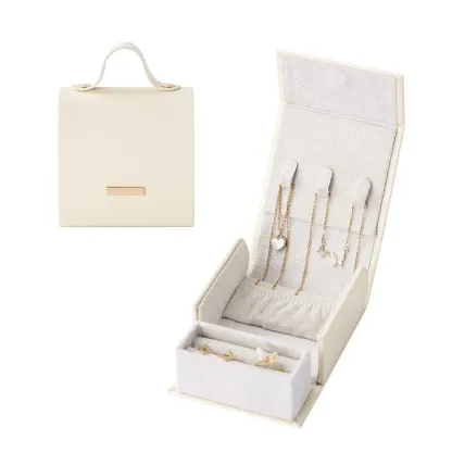 Luxury Handbag Style Leatherette Travel Jewelry Box
