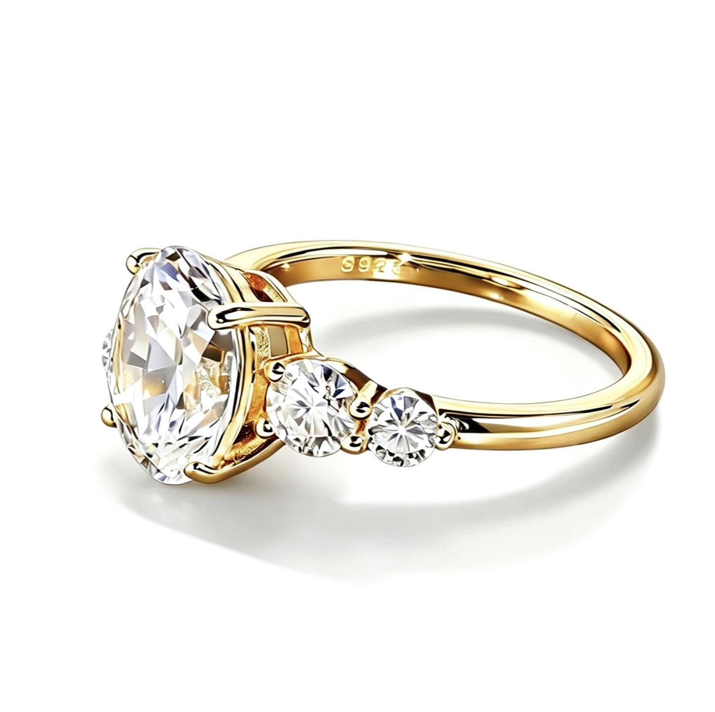 Lyra Oval Moissanite Ring｜925 Sterling Silver