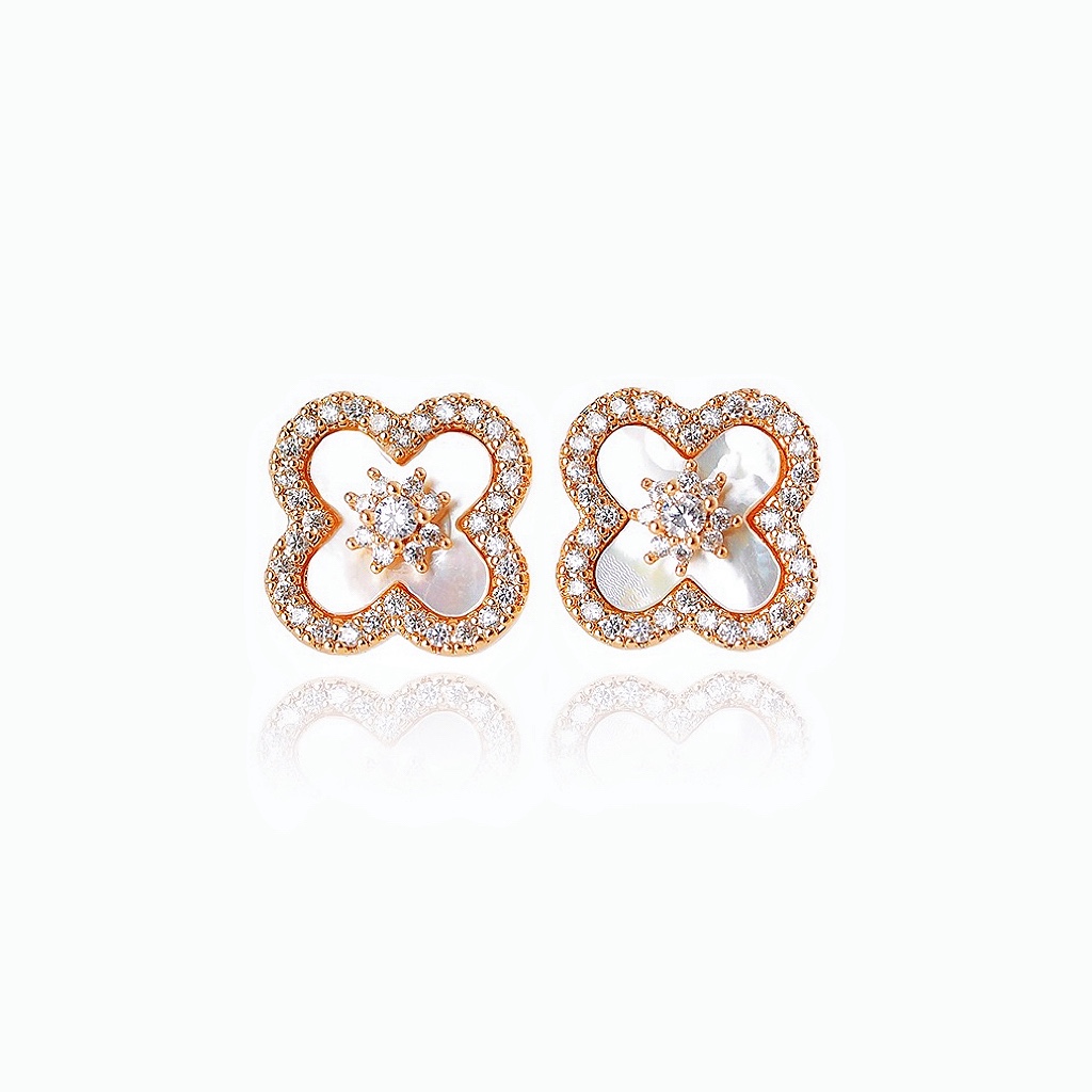 Diamond Sakura Earrings
