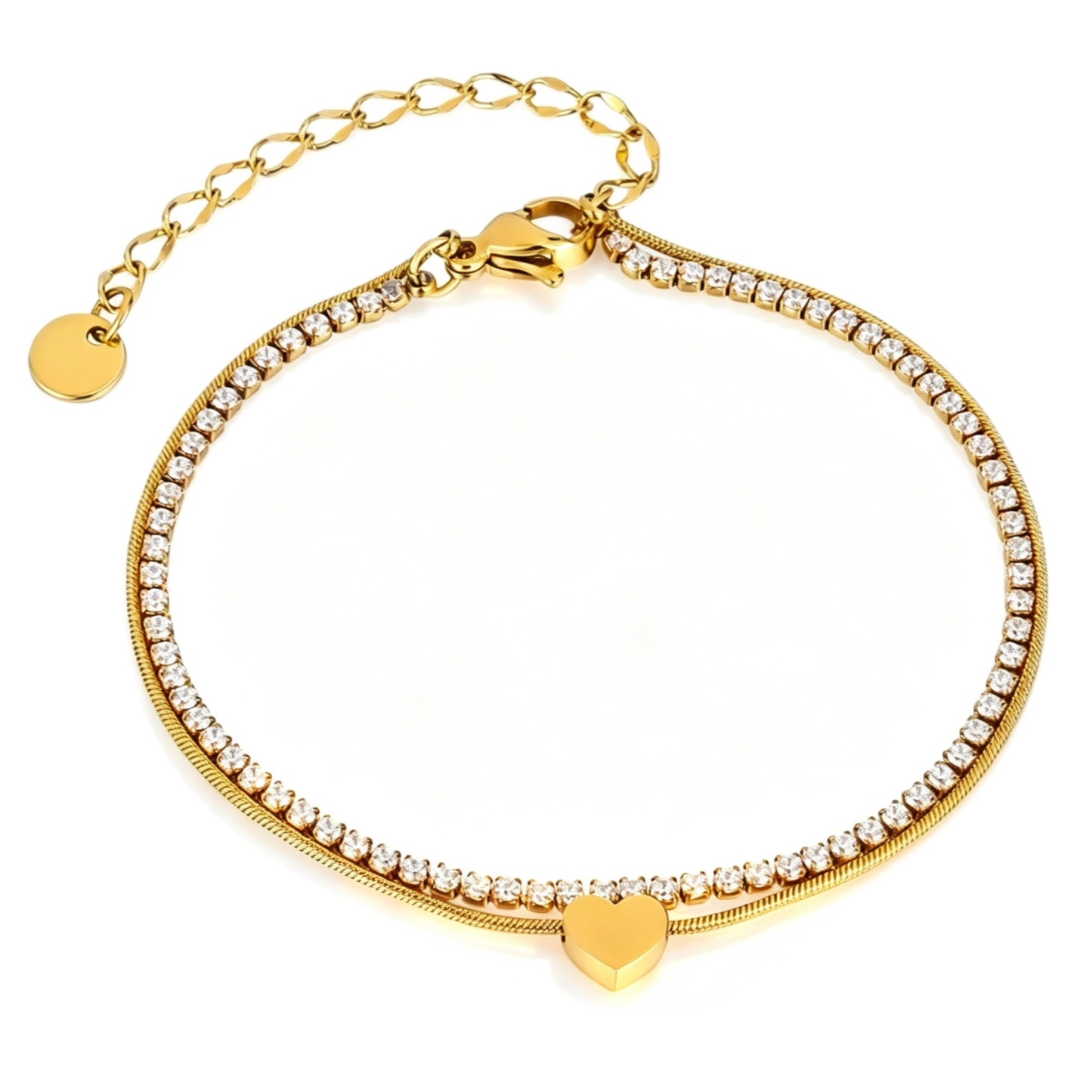 Sera Heart Tennis Bracelet