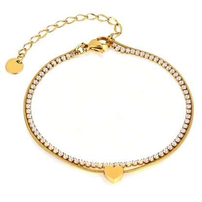 Sera Heart Tennis Bracelet