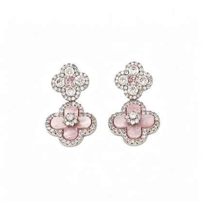 Diamond Sakura Earrings
