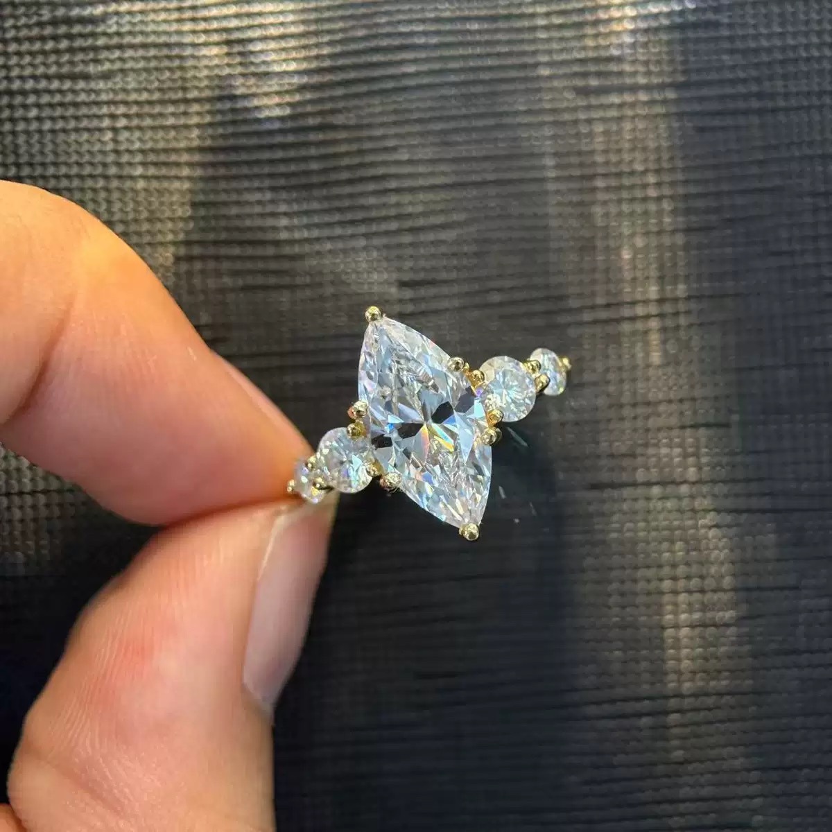 Marquise Moissanite Ring｜925 Sterling Silver
