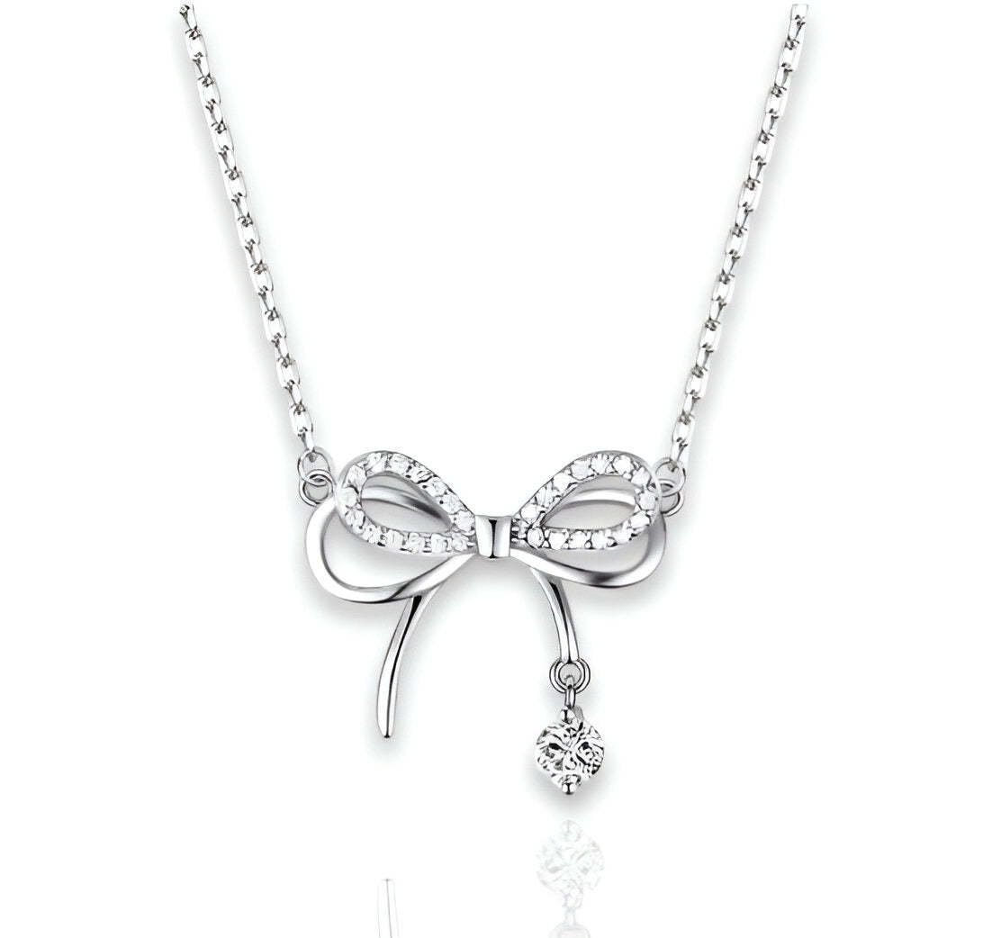 Flair Bow Necklace | 925 Sterling Silver