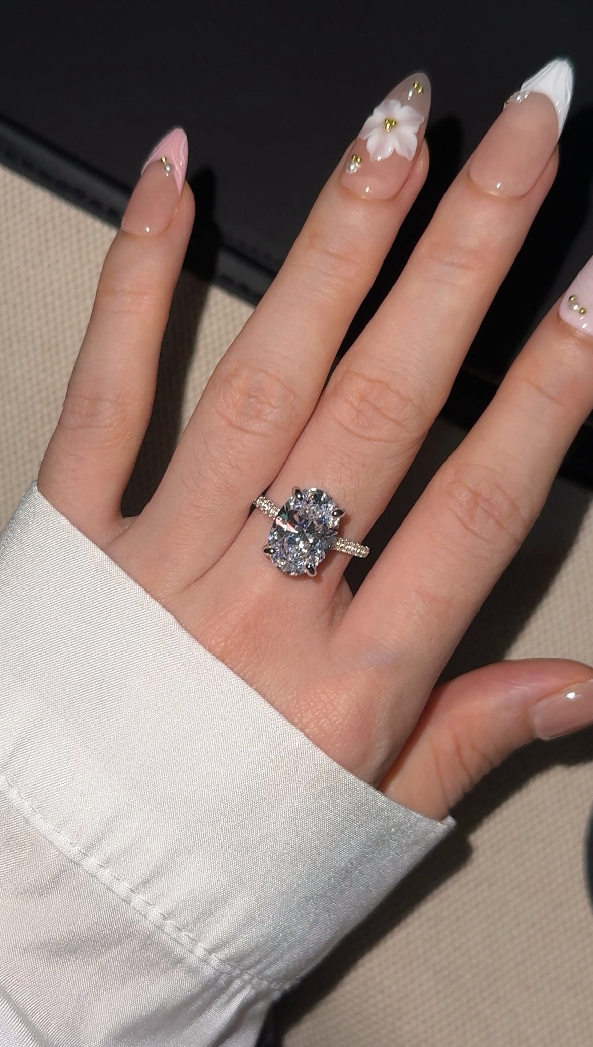 Oval Diamond Ring Pro | 925 Sterling Silver