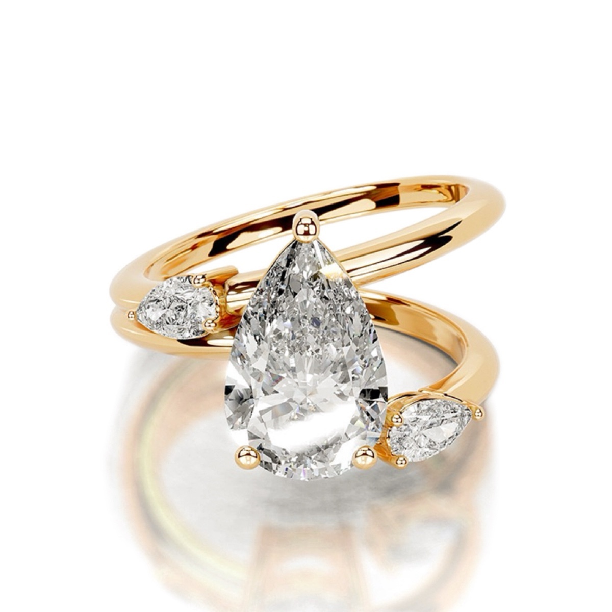 Aurelia Teardrop Moissanite Ring｜925 Sterling Silver