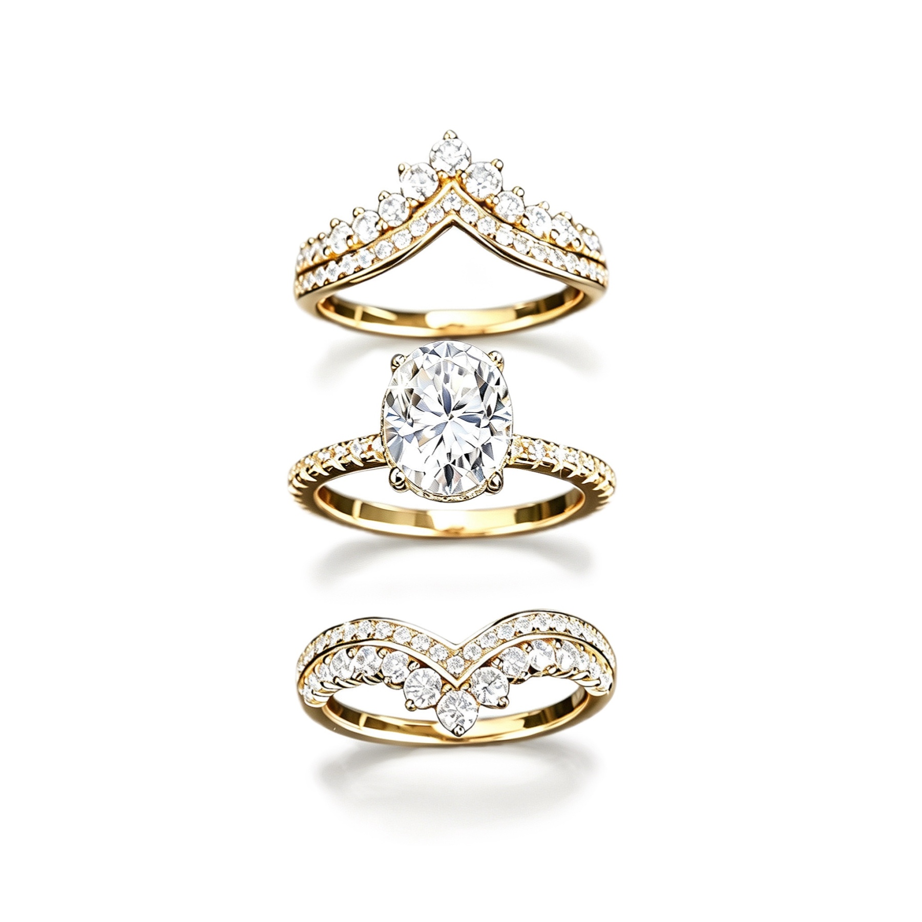 Celestia Oval Crown Moissanite Ring ｜925 Sterling Silver