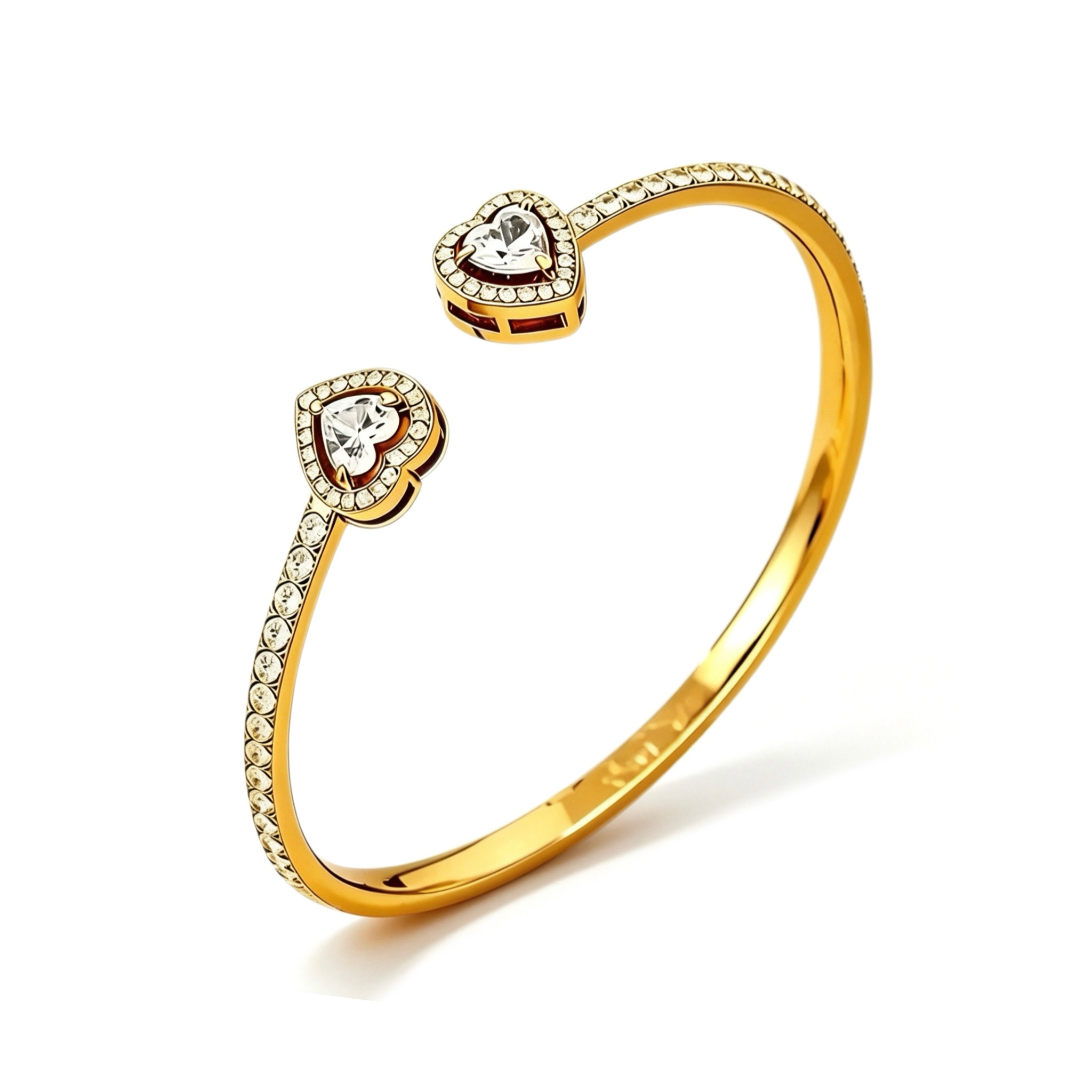 Heart Trio Bangle Set