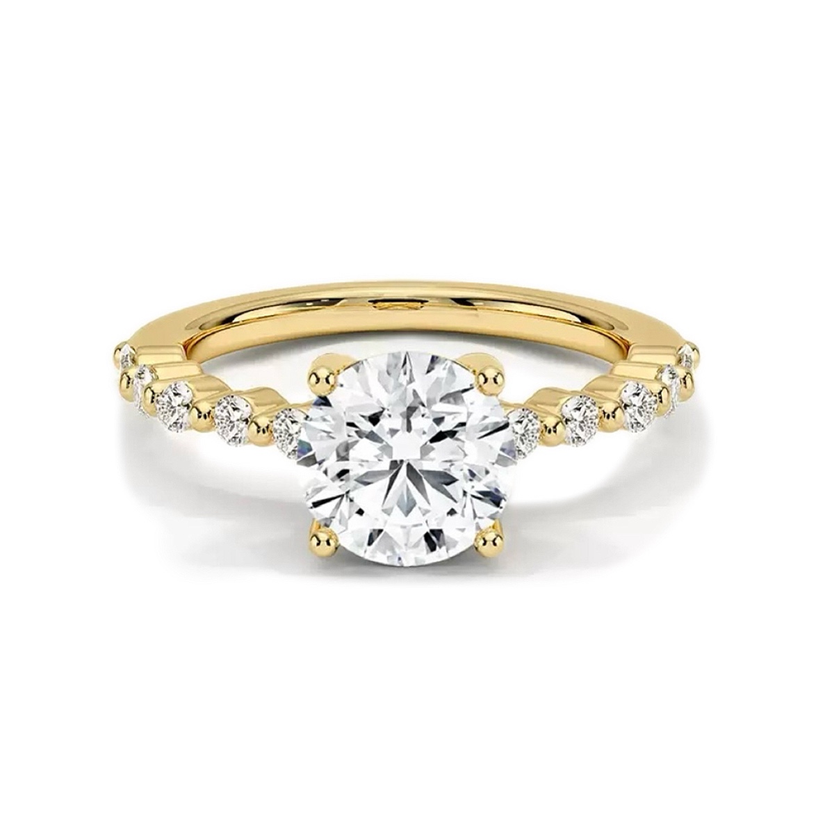 Rosalind Round Moissanite Ring｜925 Sterling Silver