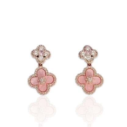 Double Diamond Bloom Earrings