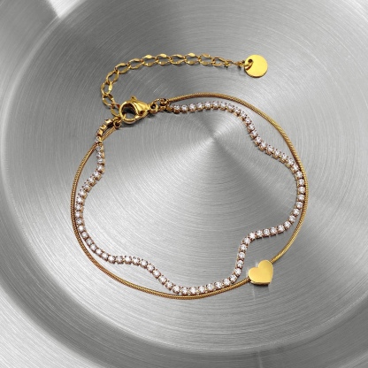 Sera Heart Tennis Bracelet