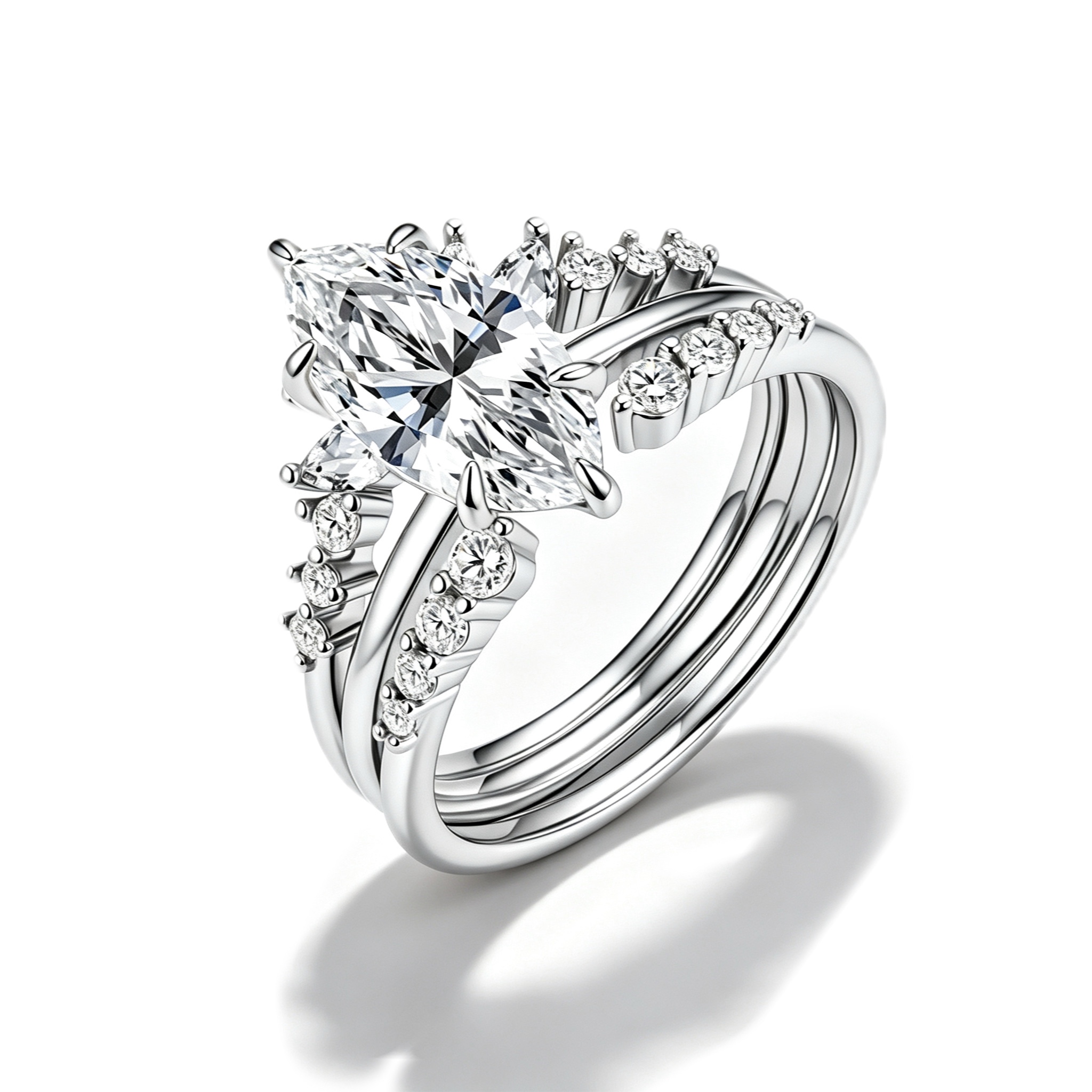 Marchioness Moissanite Ring｜925 Sterling Silver