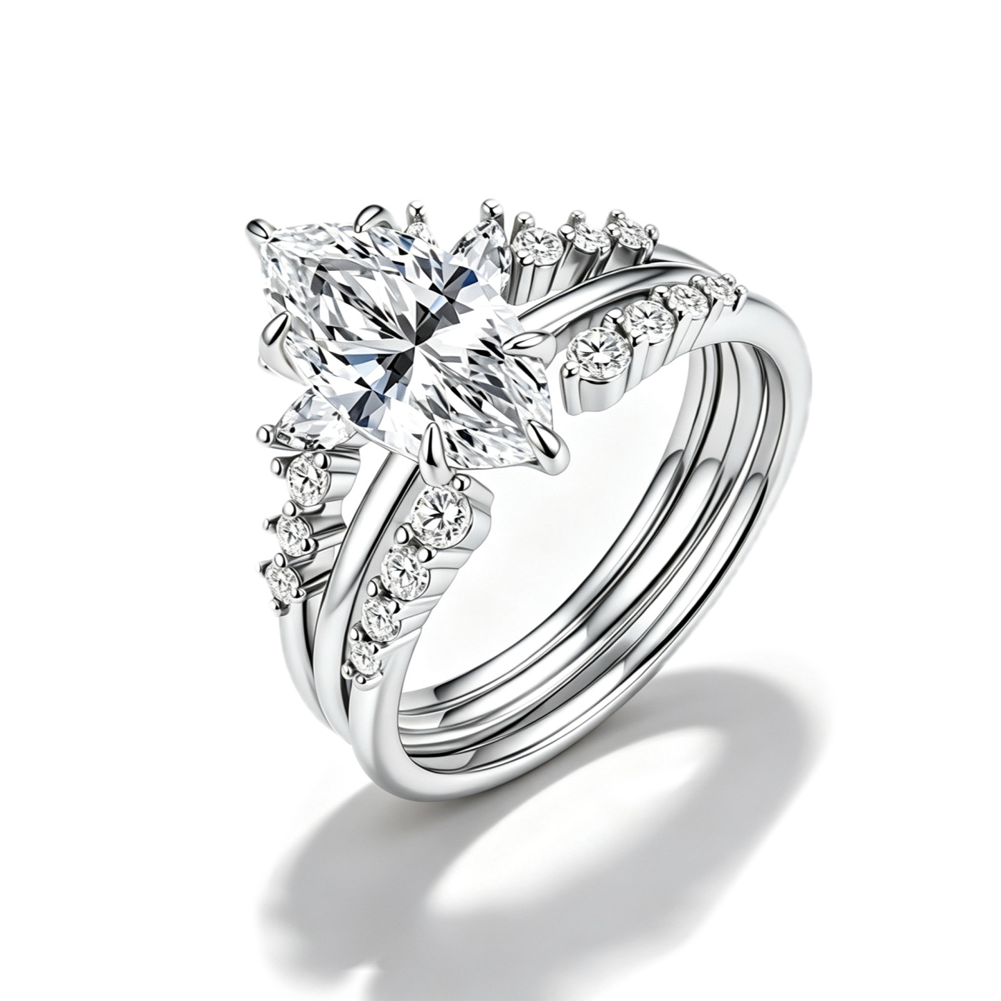 Marchioness Moissanite Ring｜925 Sterling Silver
