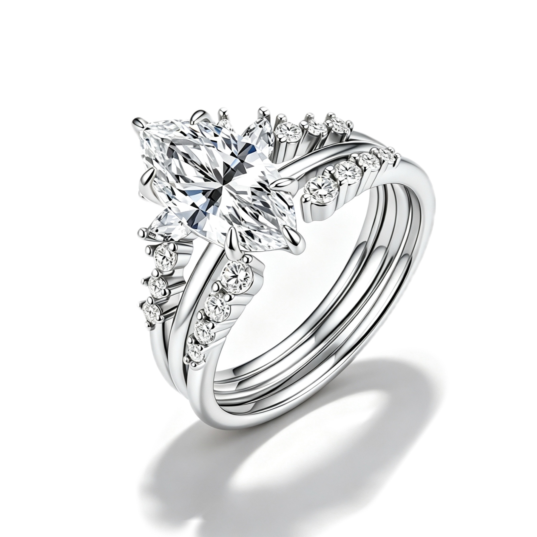 Marchioness Moissanite Ring｜925 Sterling Silver