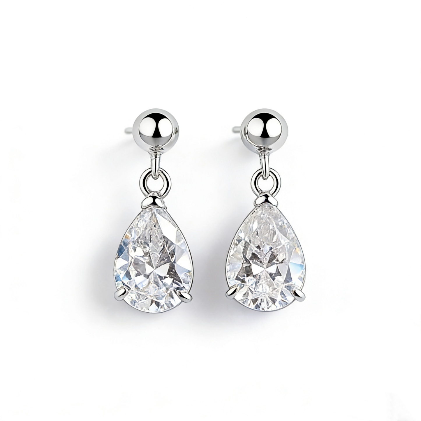Pear Earrings |  | 925 Sterling Silver
