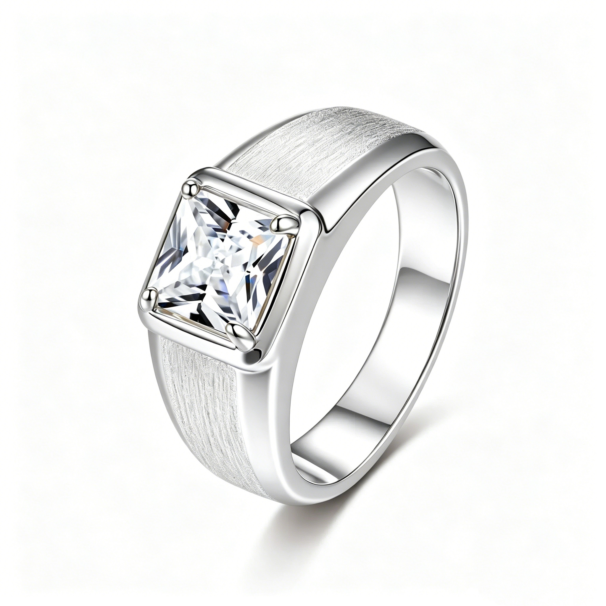 Darian Moissanite Men's Ring
 | 925 Sterling Silver